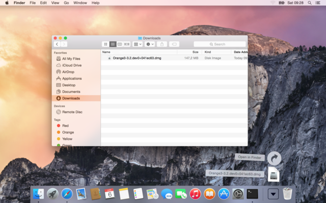 Screenshot showing downloads folder